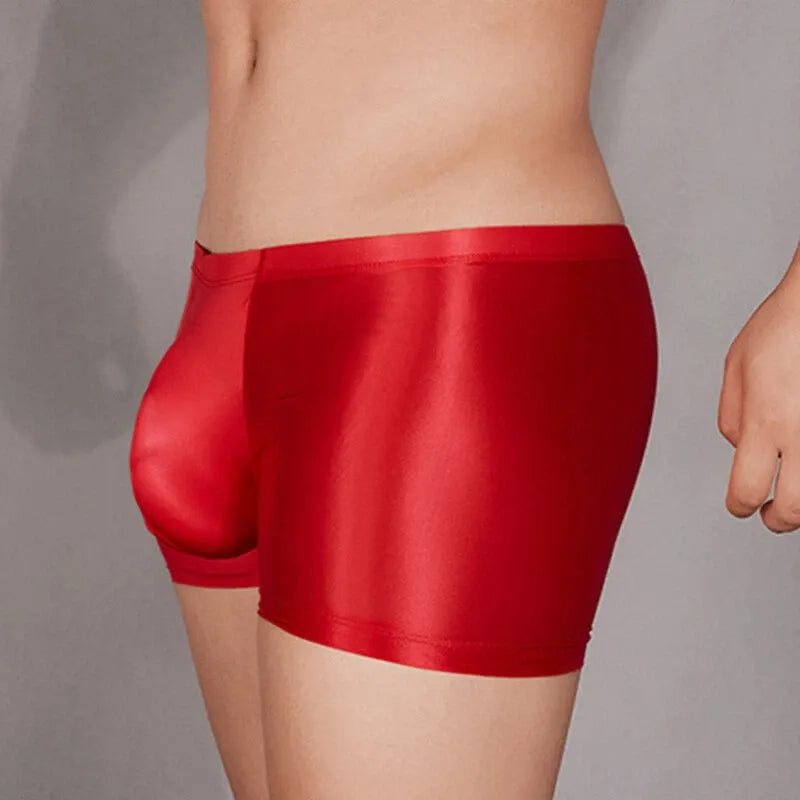 Men’s Red Glossy Lycra Brief