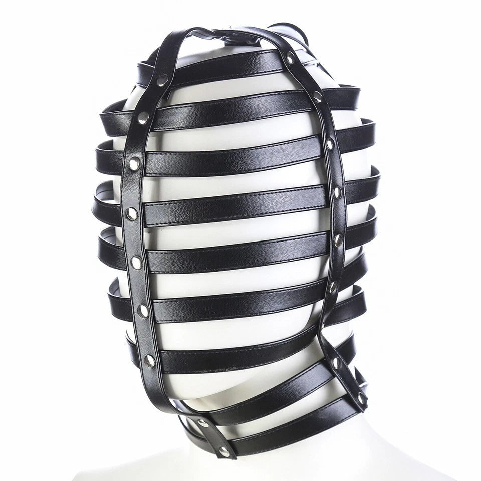 Body Harness Store - Pu Leather Head Harness Punk - Pratiharye