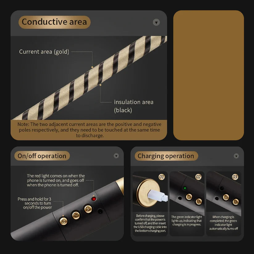 Premium Electric Stimulation Shock Device Long Stick