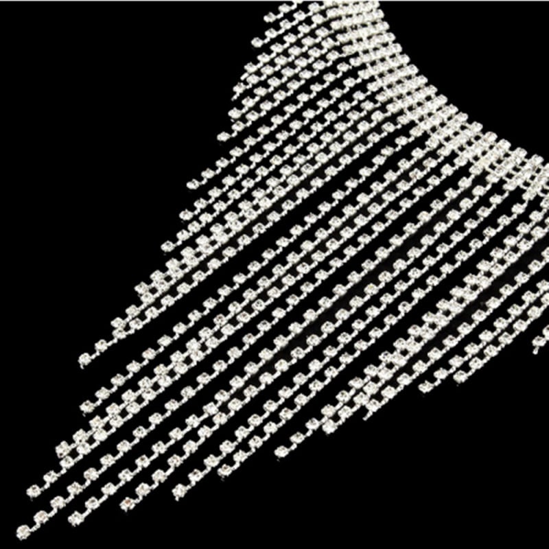 Midnight Dazzle Rhinestone Chain Thong