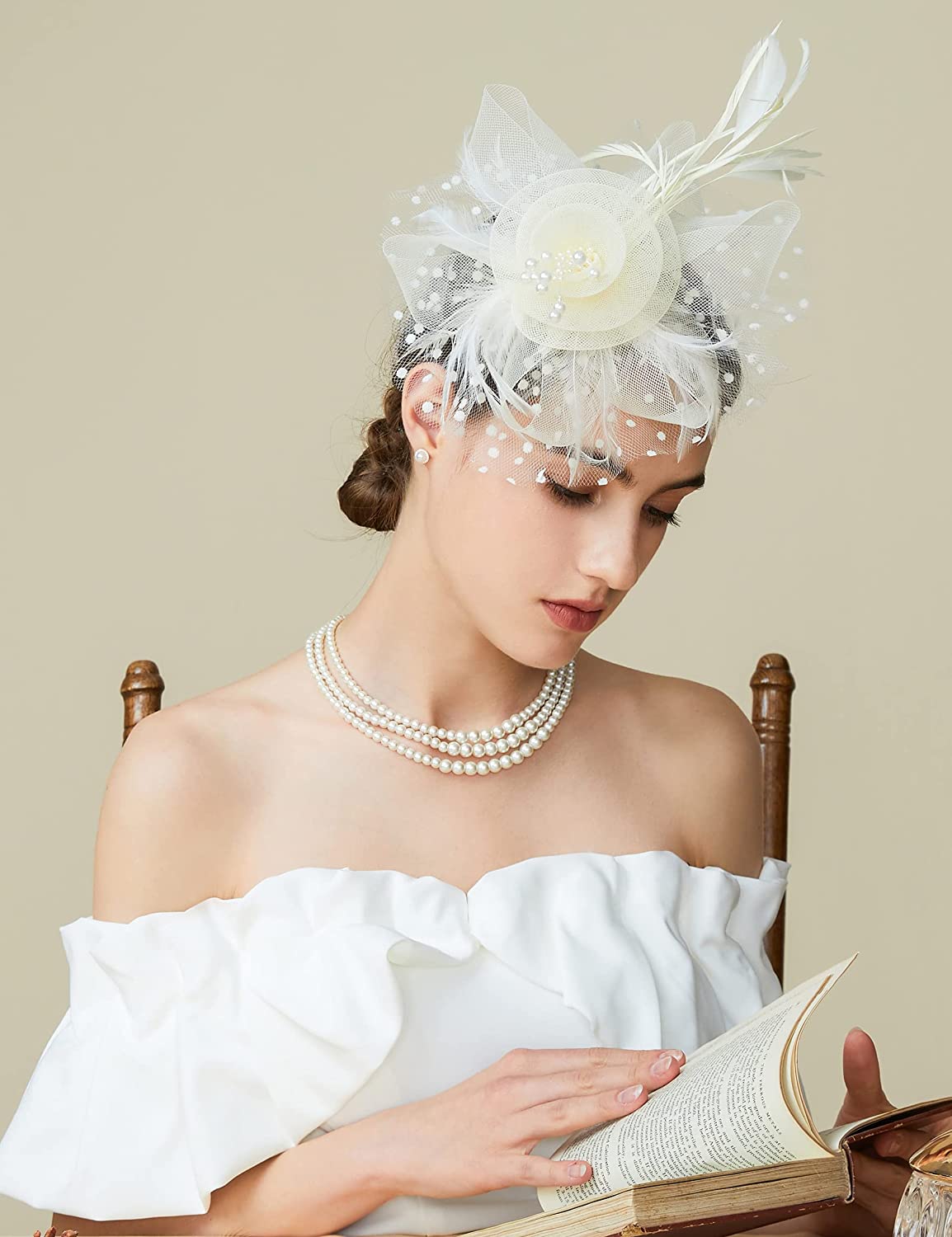 Premium Wedding Fascinators Feathers Hat