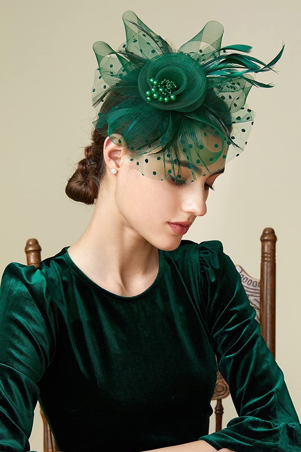 Premium Wedding Fascinators Feathers Hat