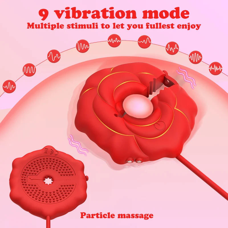 Scarlet Pulse Nipple Vibrating Clamps