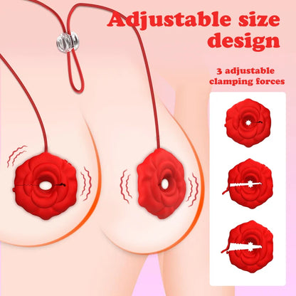 Scarlet Pulse Nipple Vibrating Clamps