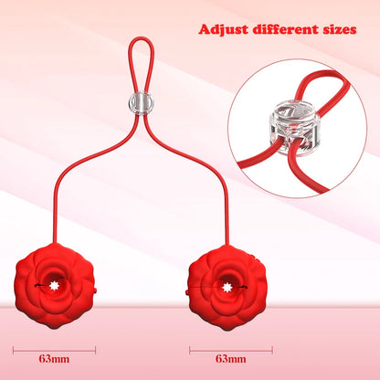 Scarlet Pulse Nipple Vibrating Clamps