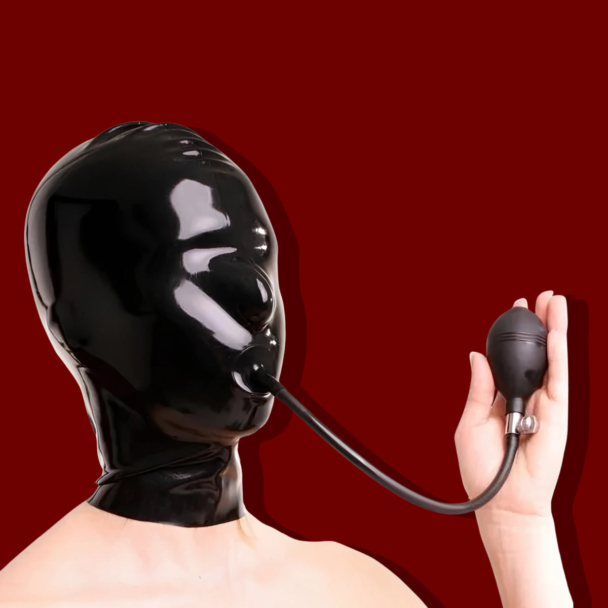 Premium Handmade Latex Hood with Air-Fill Mouth Pipe