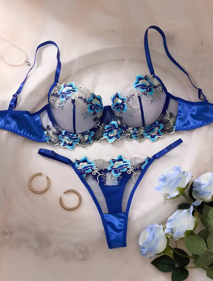 Luxury Embroidered Lace Sexy Lingerie/Bikini set