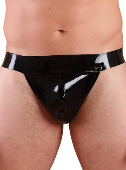 Handmade Premium Mold Latex Men’s Briefs Underwear - Black