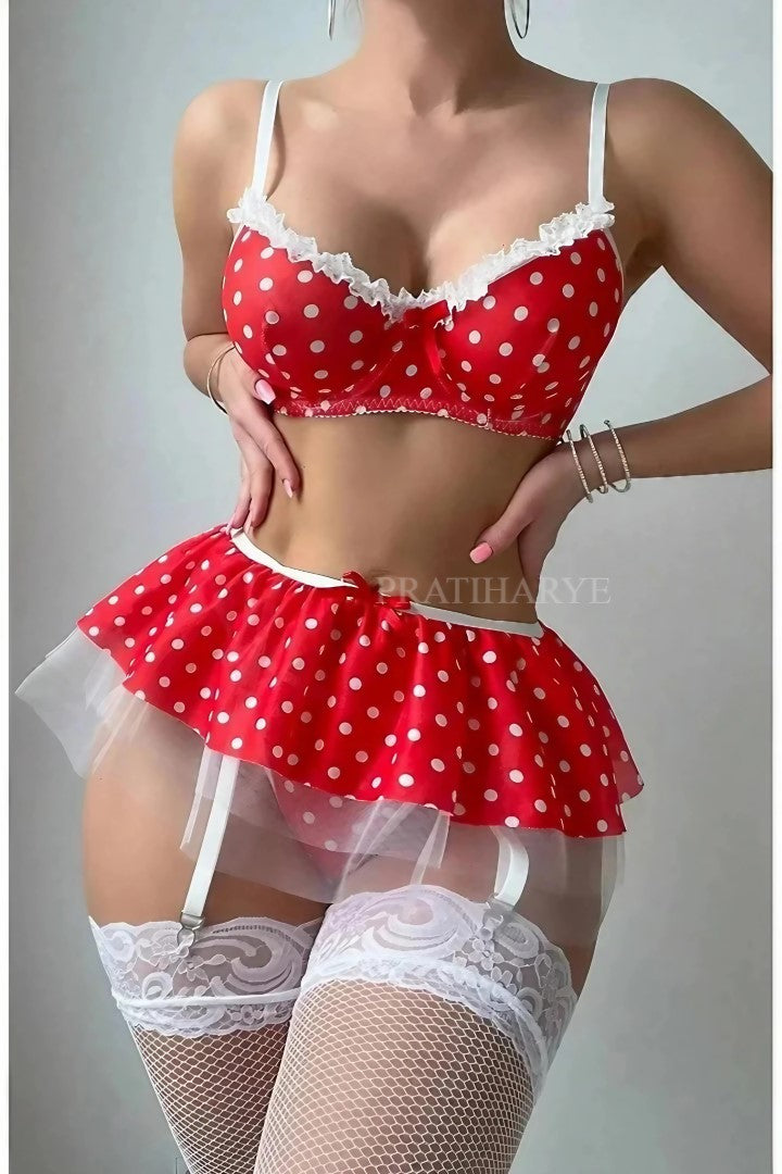 Polka Dot Sexy Lingerie Set