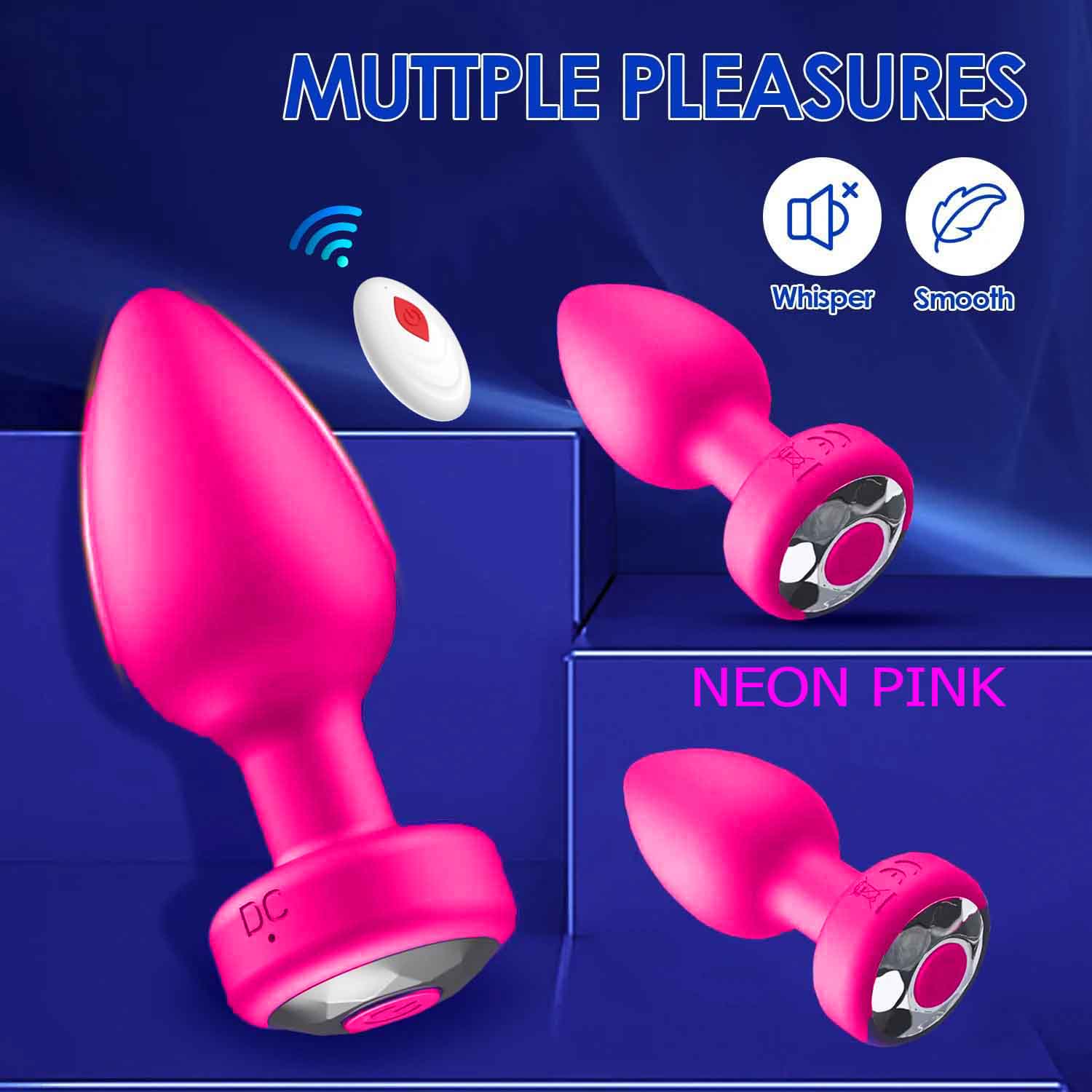 Wireless Remote Silicone Vibrating Butt Plug