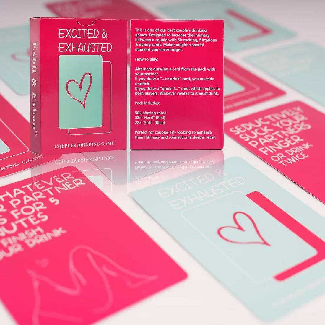Excited &amp; Exhausted Couples Drinking Card Game
