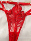 Red Luxe Lingerie Garter set