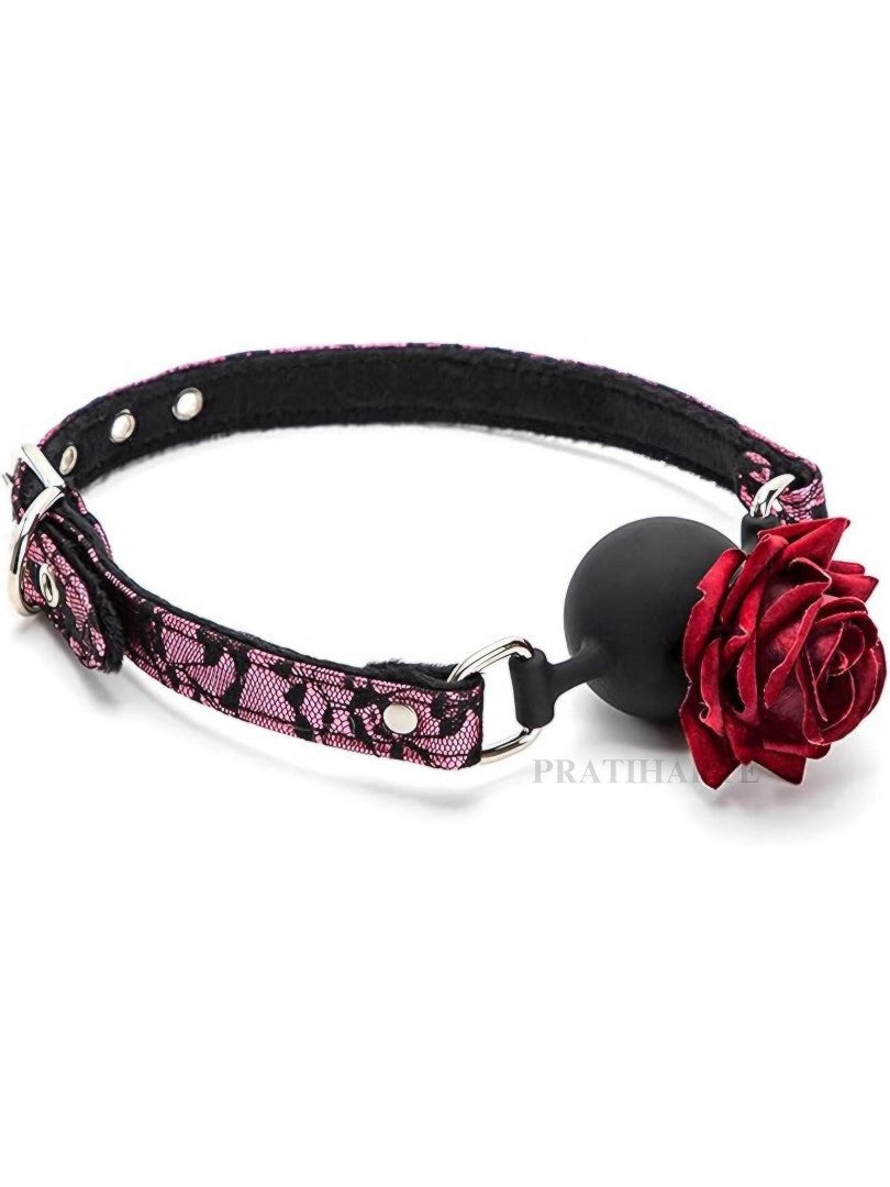 Silicone Rose Gag Ball