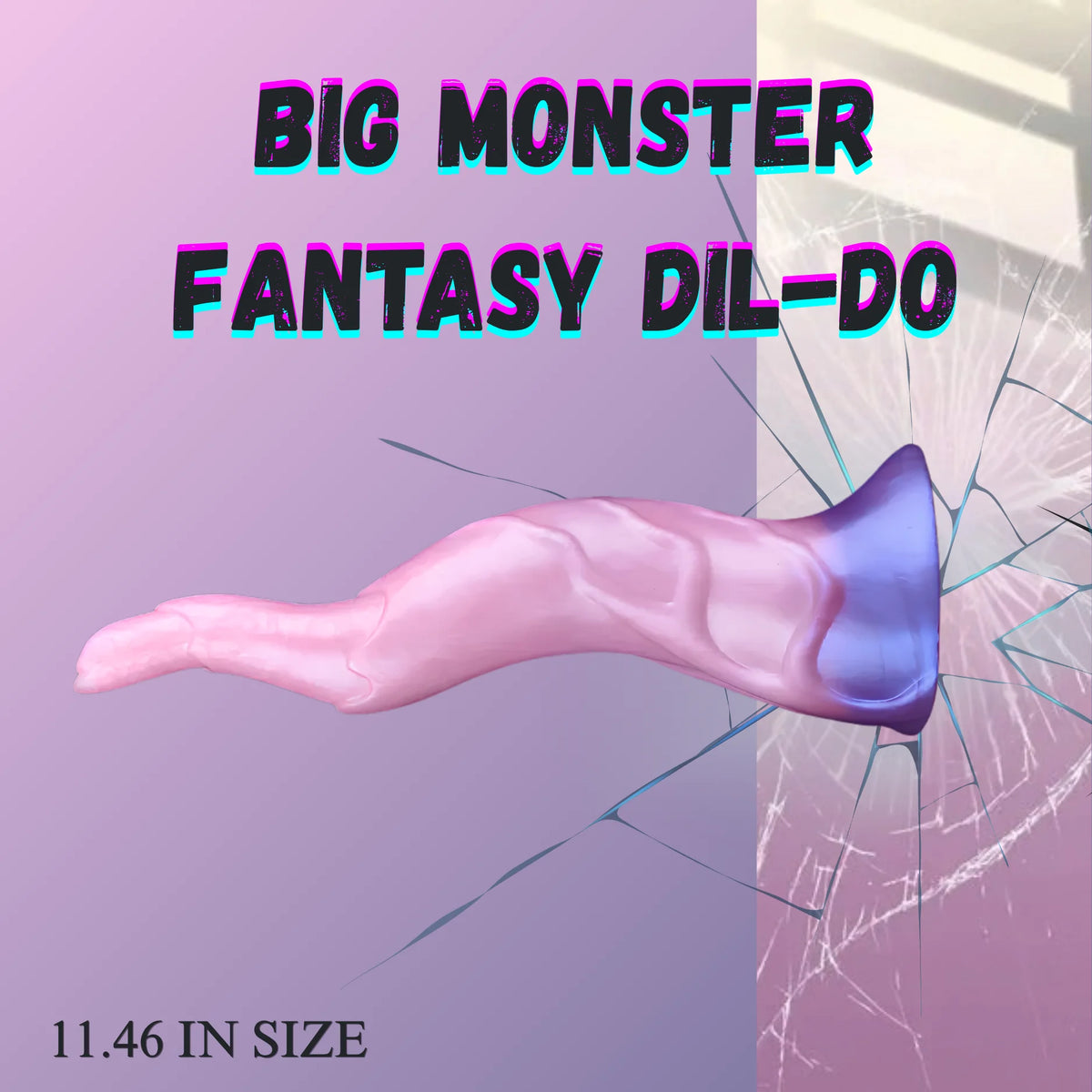 11.46 Inch Pink Texture Monster Fantasy Dildo