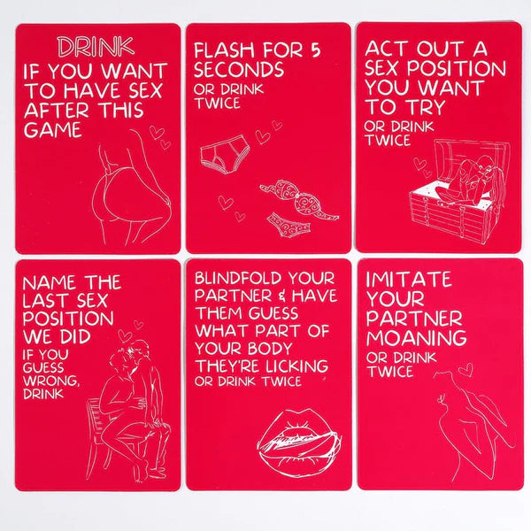 Excited &amp; Exhausted Couples Drinking Card Game