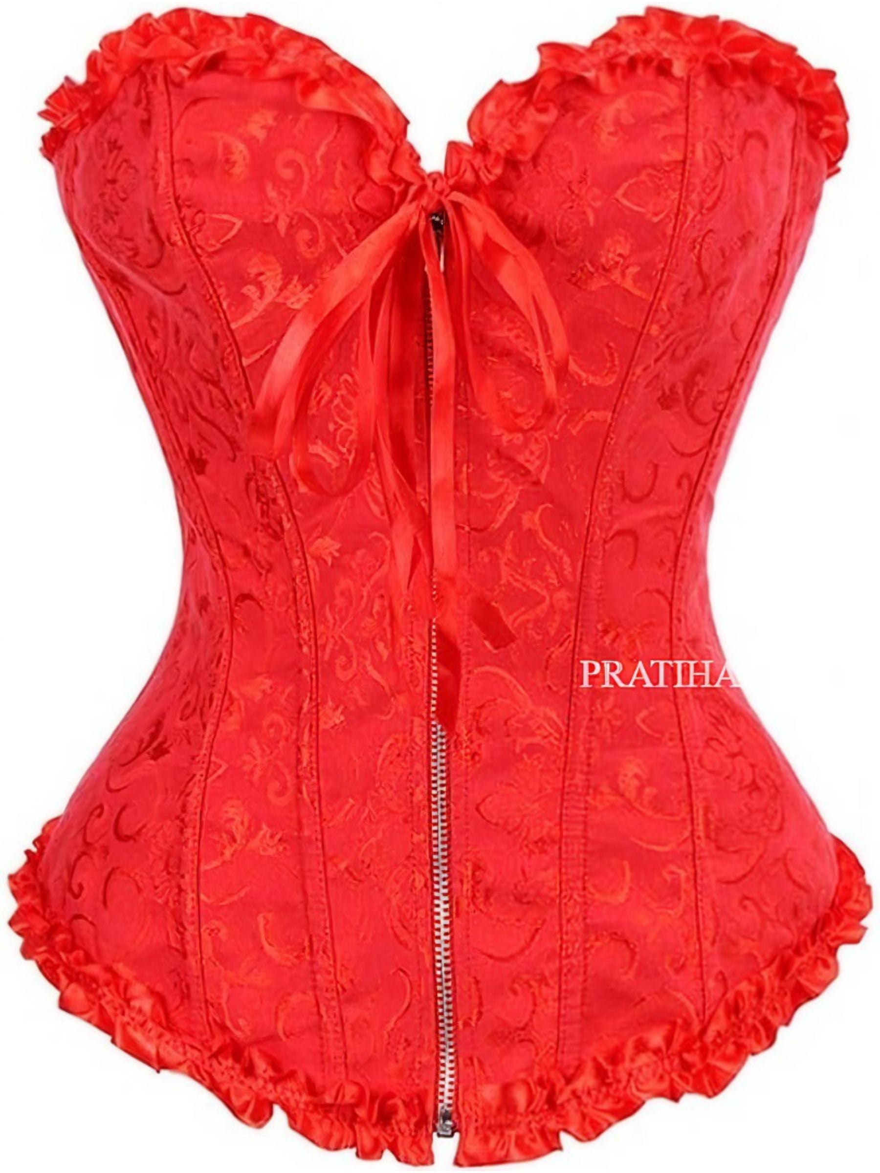 Jacquard Frill Trim Corset