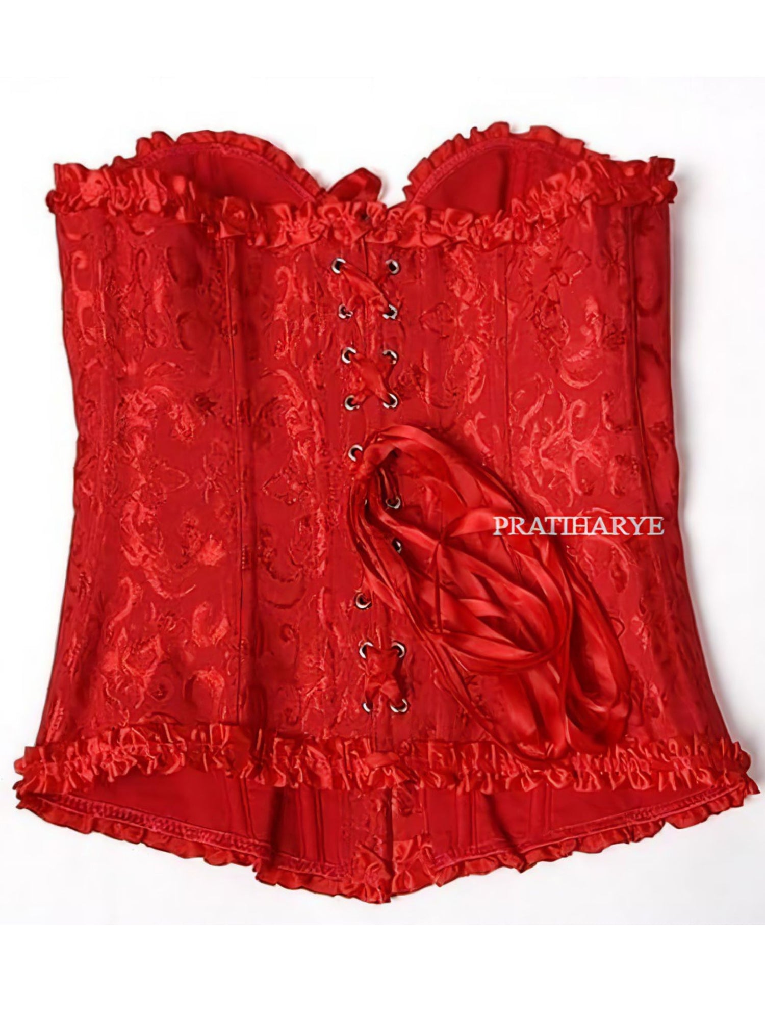 Jacquard Frill Trim Corset