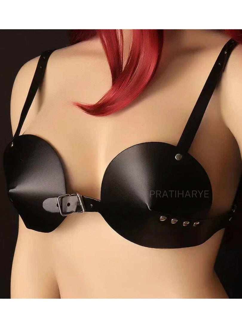 Pu Leather Harness Bra