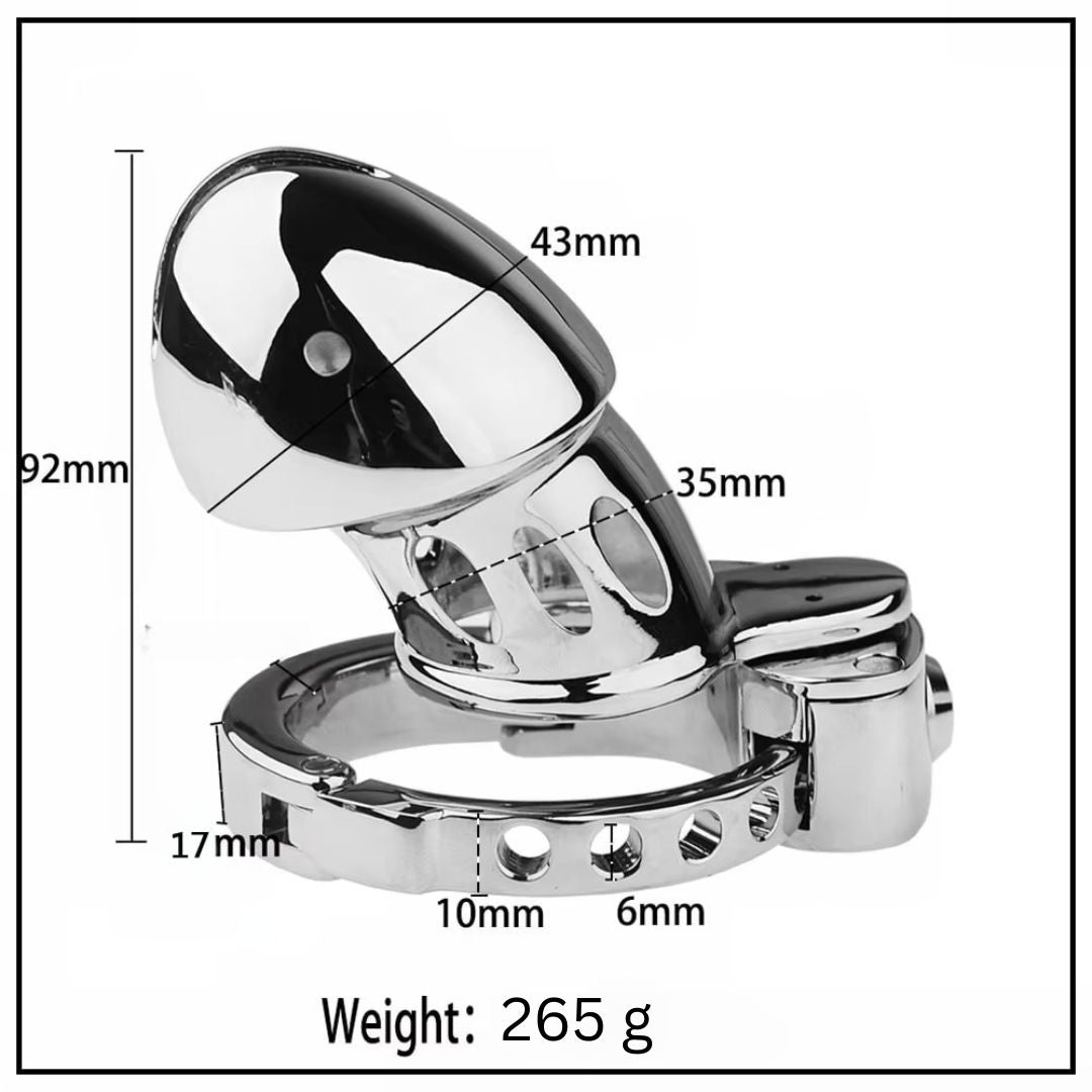 Adjustable Ring Metal Chastity Cage For Beginner