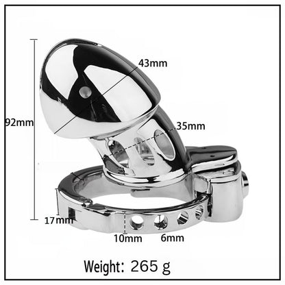 Adjustable Ring Metal Chastity Cage For Beginner