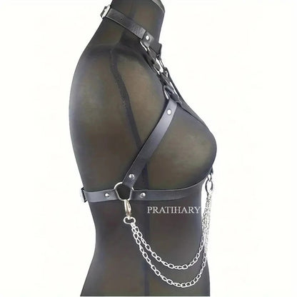 Chest Leather Chain Harness