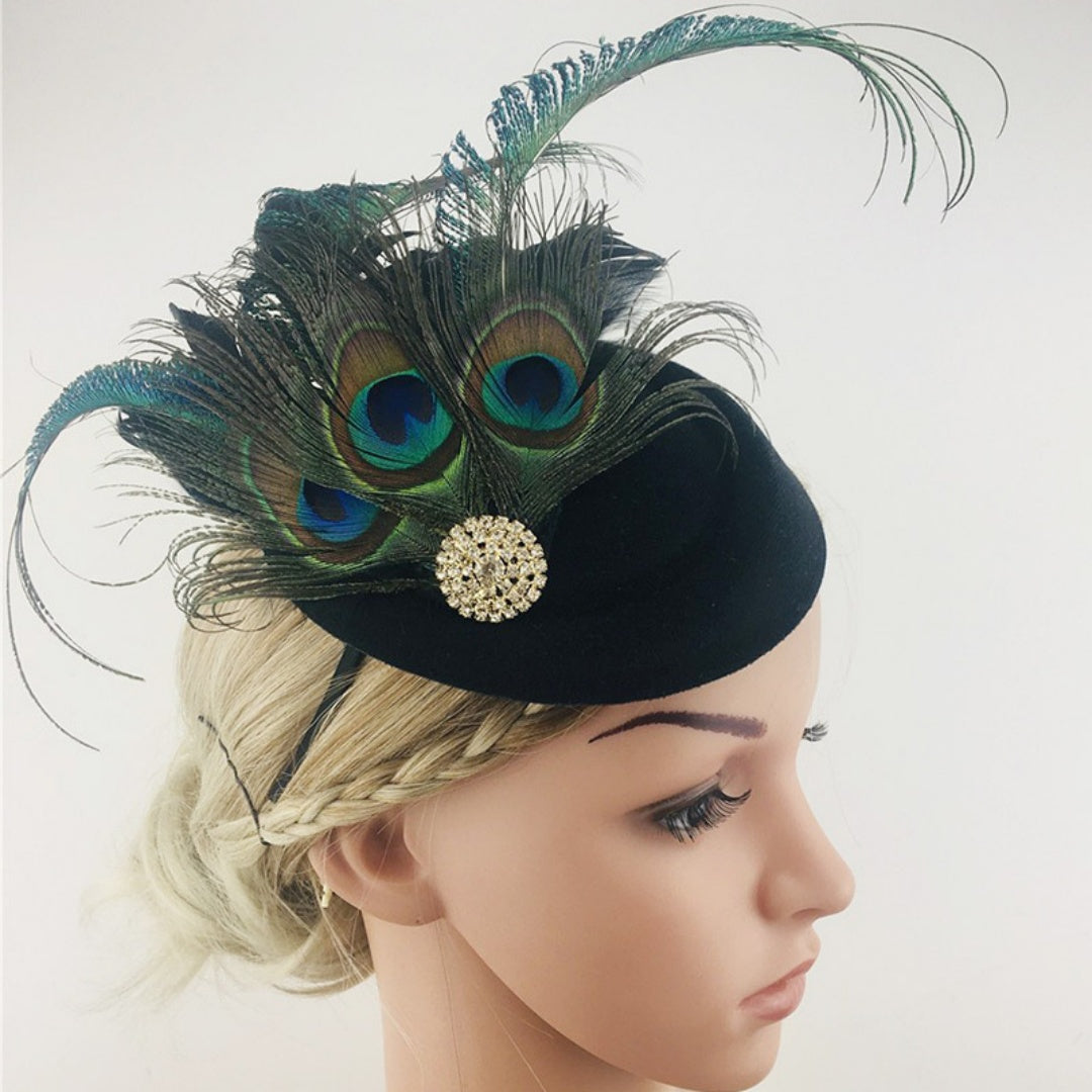 Peacock Feather Fascinator Tea Party Hat | HAT-10