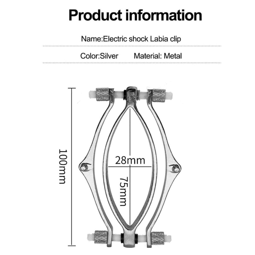 Electro Pleasure Vaginal Clamps Spreader Labia Clitoris Clip