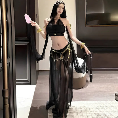 Arabian Belly Dancer Roleplay Outfit - Black