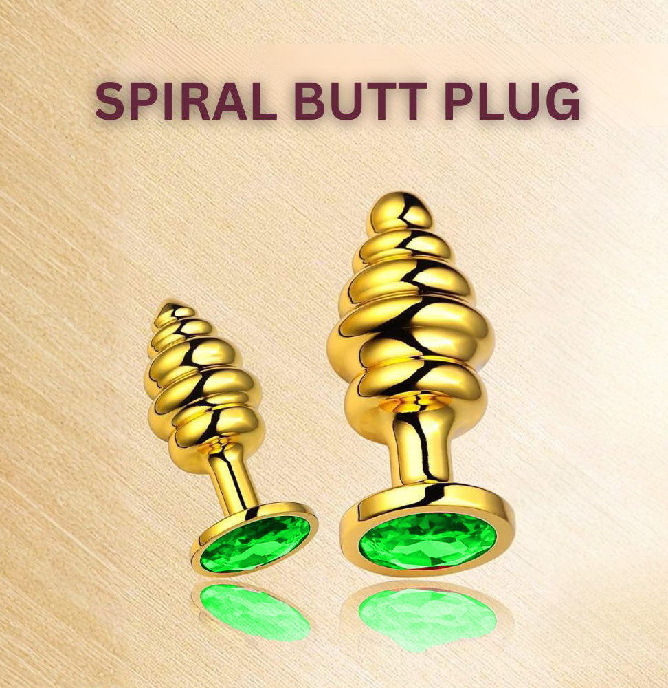 Premium Aluminum Spiral Golden Butt Plug unisex PRATIHARYE Premium Aluminum Spiral Golden Butt Plug unisex PRATIHARYE