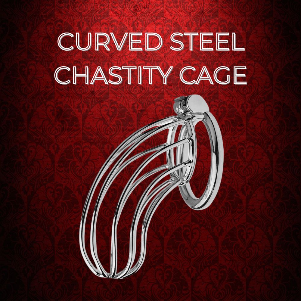 Curved Designed Stainless Steel Men Chastity Lock