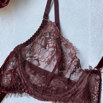 Trendy Sexy Lingerie Bikini set - Brown