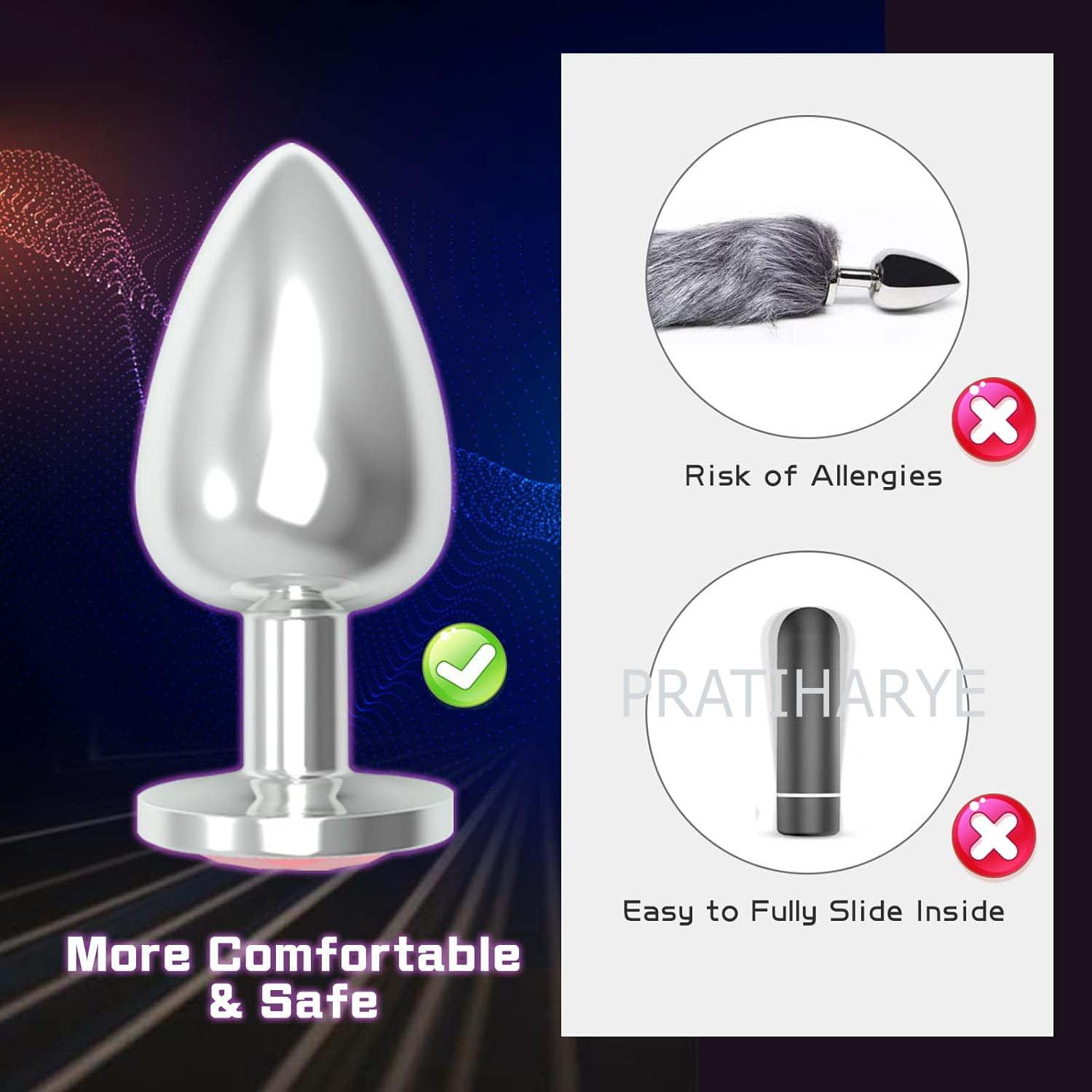 Premium Aluminum Alloy Circle Butt Plug unisex