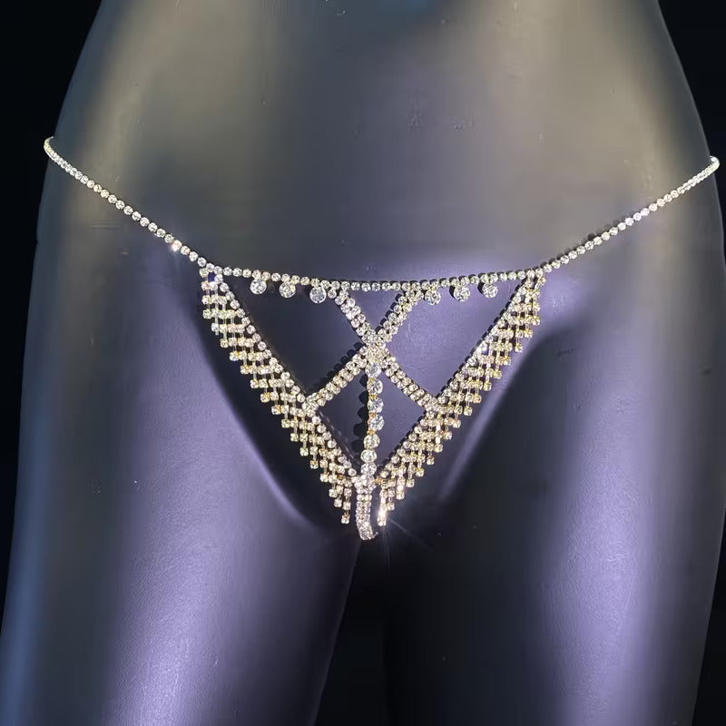 Premium Cross Chain Thong Gold