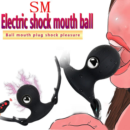 Wireless Electric Shock Gag Ball with remote