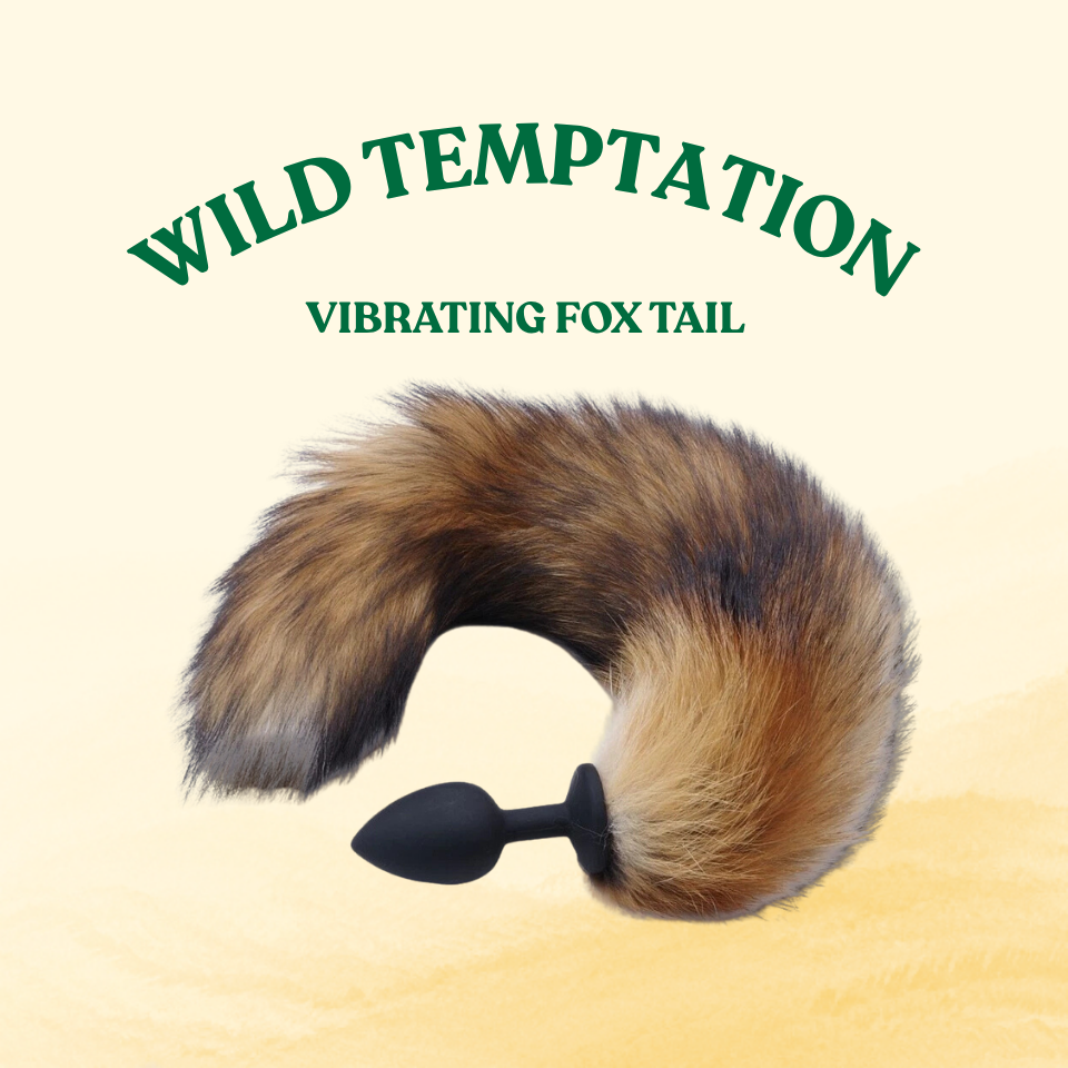 Fox Tail Silicone Butt Plug Brown &amp; Black