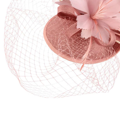 Premium Blush Pink Fascinator Hat For wedding Party | HAT-13