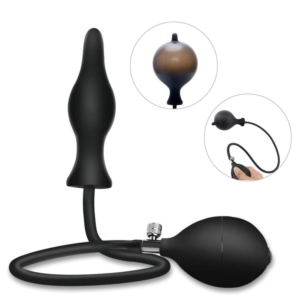 Inflatable Butt/Anal Plug with Hand Pump