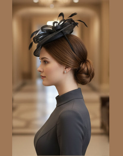 Royal Feather Fascinator Hat