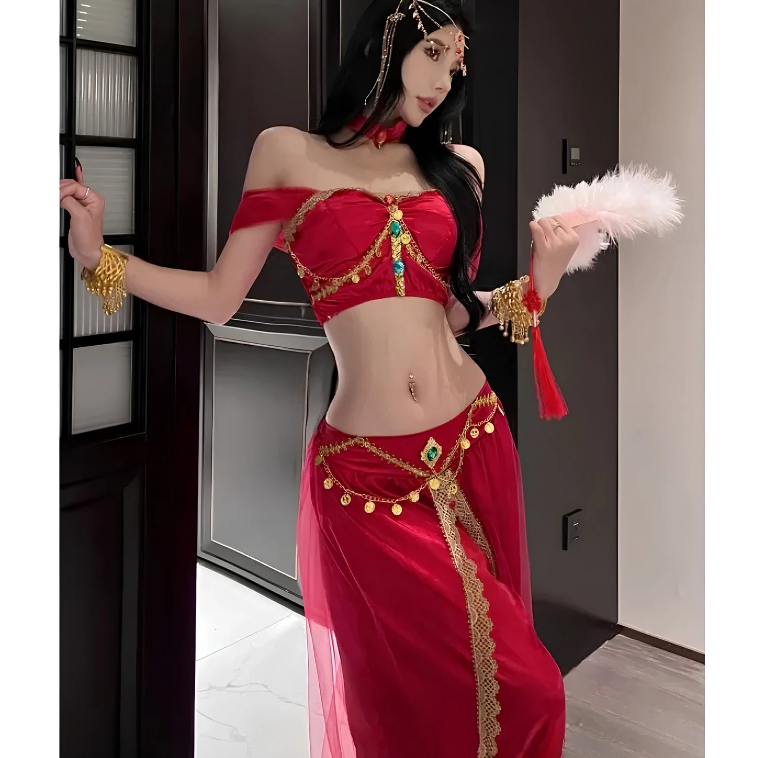 Arabian Nights Belly Dancer Lingerie Costume Set