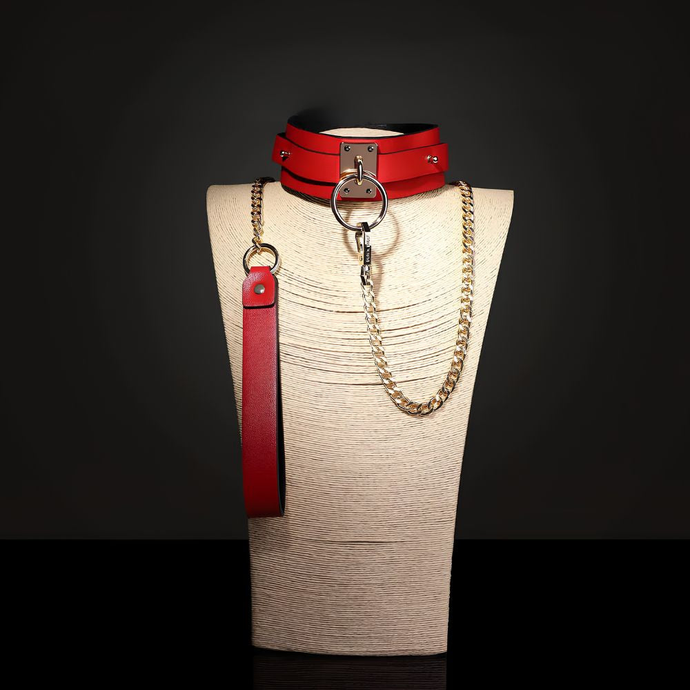 Crimson Command Collar Leash