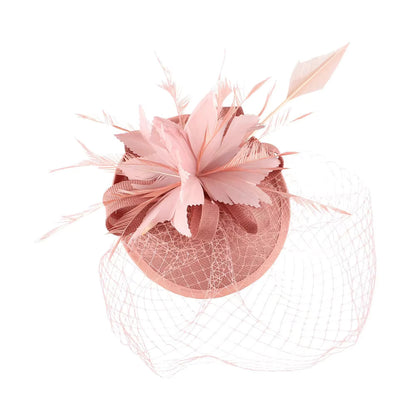 Premium Blush Pink Fascinator Hat For wedding Party | HAT-13