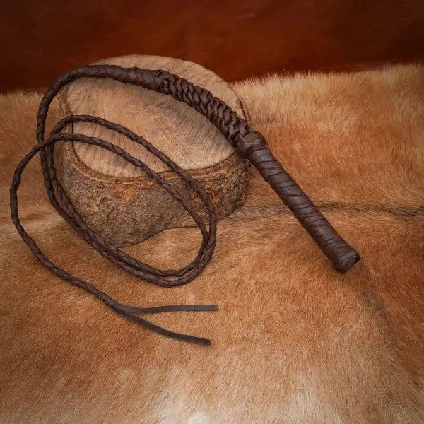 Handcrafted Braided Genuine leather Long Whip