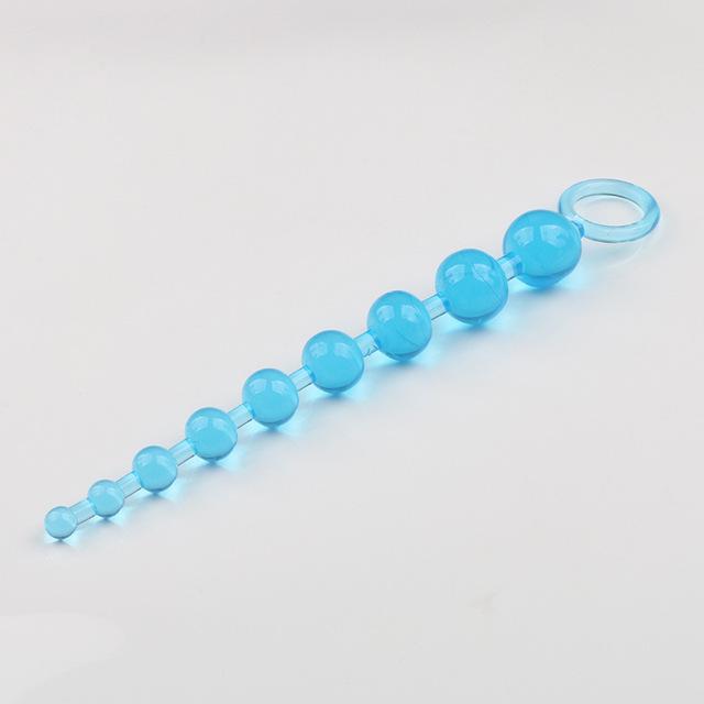 Silicone Super Flexible Ball Chain Beads Butt Plug