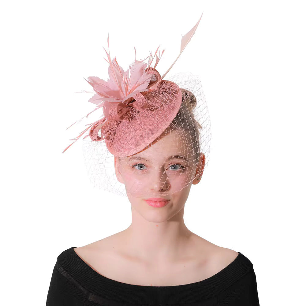 Premium Blush Pink Fascinator Hat For wedding Party | HAT-13