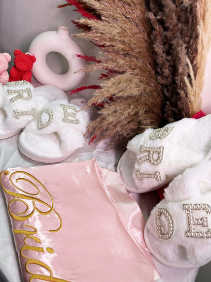Premium Cute Fluffy Bride &amp; Wifey Slippers