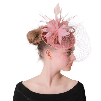 Premium Blush Pink Fascinator Hat For wedding Party | HAT-13