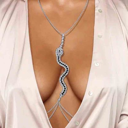 Snake Rhinestone Elegant Breast Chain