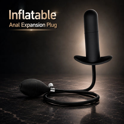 Inflatable Silicone Anal Plug with Hand Pump