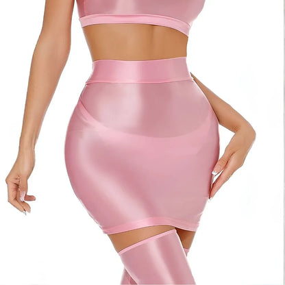 Nylon Spandex Mini Skirt for Women