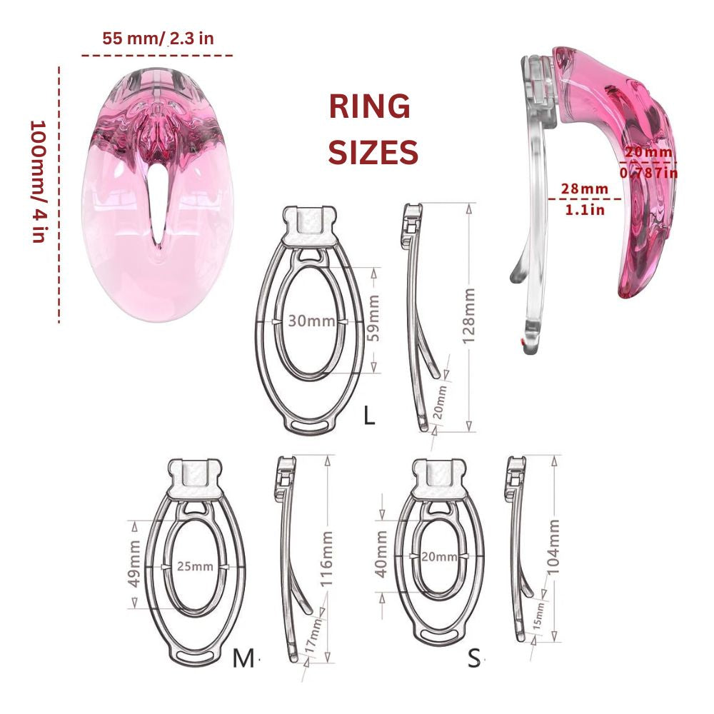 Candy Sissy Transparent Vagina Chastity Cage Male